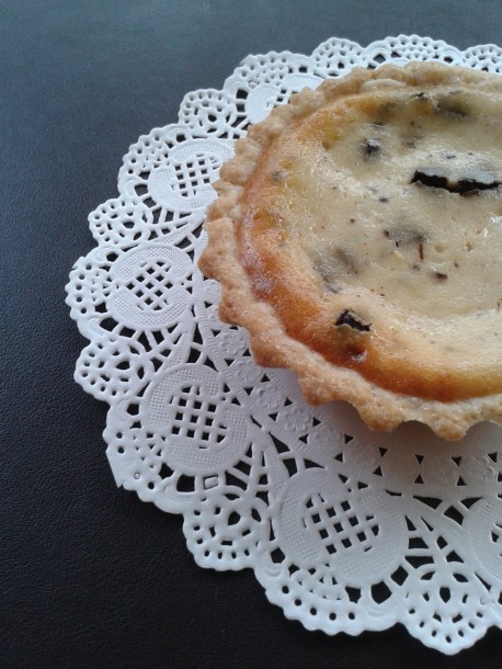 Tartaletas con requesón y chocolate