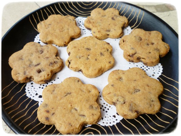 Galletas crujientes con caffé y chocolate