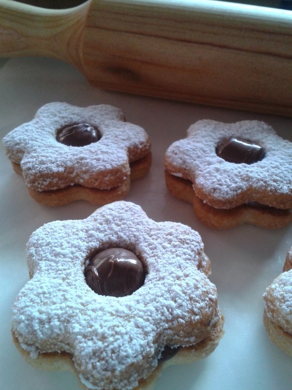 Galletas rellenas de nutella