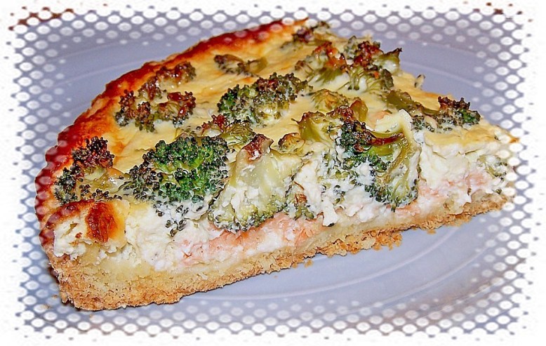 Quiche de brócoli y bacón