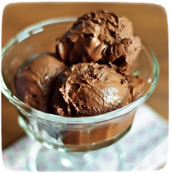 Helado de chocolate homemade