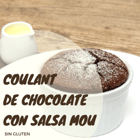 Coulant de chocolate con salsa mou