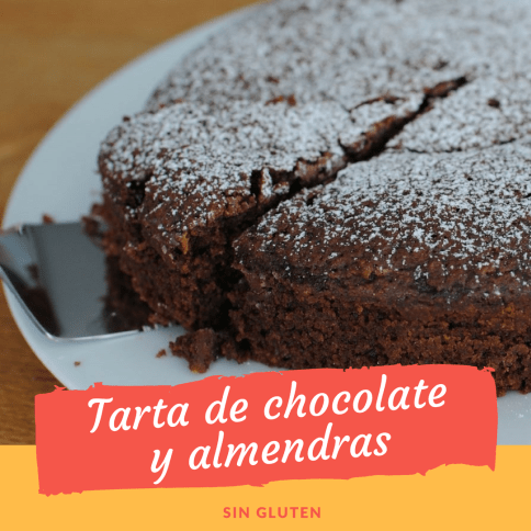 Tarta de chocolate y almendras sin gluten